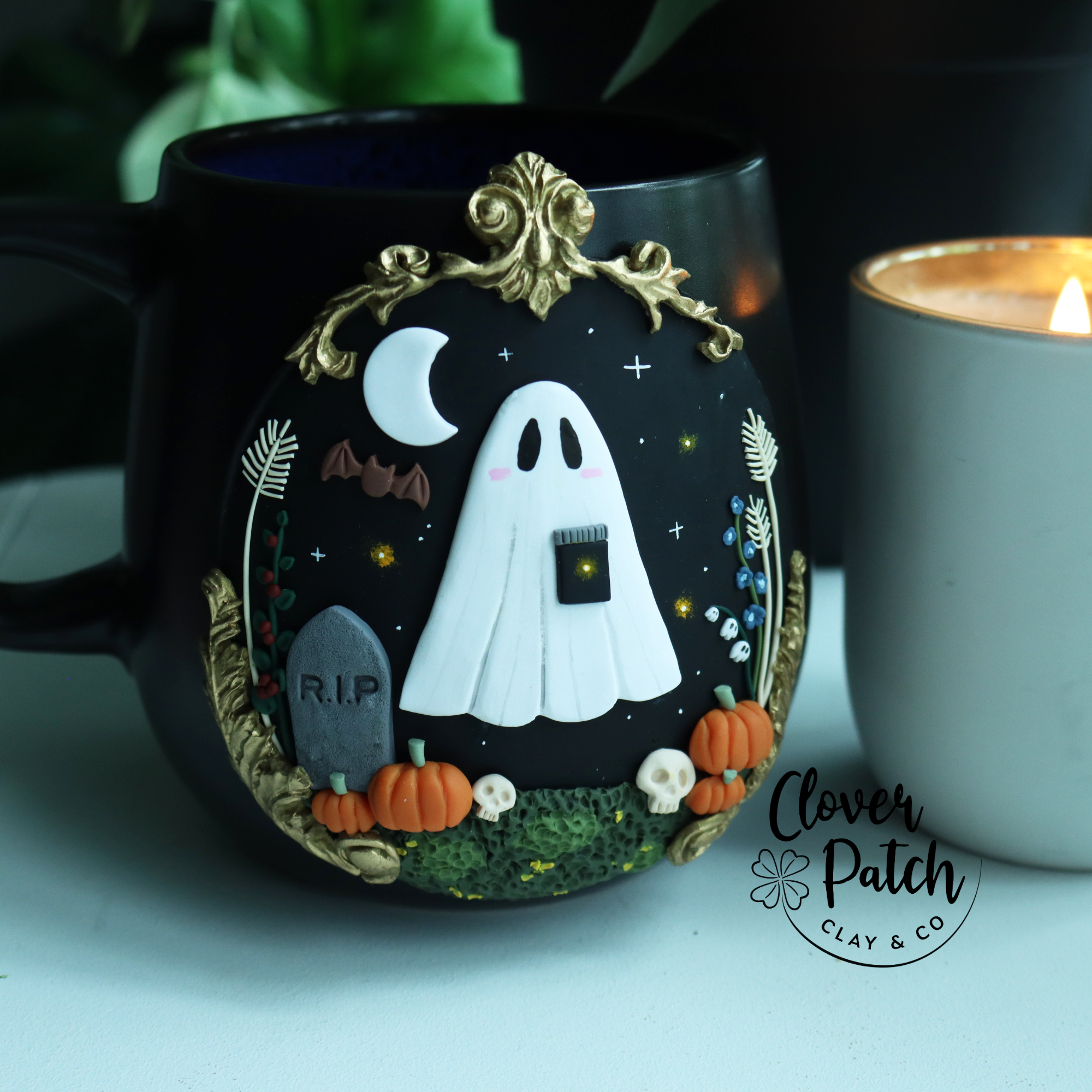 Cute Ghost Pumpkin Patch Mug